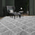 Handcrafted Luxury Gray and Ivory Area Rug