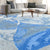 Handcrafted Blue and Ivory Luxury Area Rug