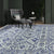 Handcrafted Luxury Silver And Blue Area Rug