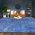 Handcrafted Luxury Dark Blue And Dark Blue Area Rug