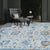 Handcrafted Luxury Siilver And Aqua And Multi-Colored Area Rug