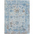 Handcrafted Luxury Siilver And Aqua And Multi-Colored Area Rug