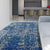 Handcrafted Luxury Dark Blue And Gold Area Rug