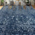 Handcrafted Luxury Dark Blue And Silver Area Rug