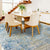 Handcrafted Luxurious Beige and Light Blue Area Rug