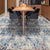 Luxurious Handcrafted Ivory and Blue Area Rug