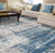 Luxurious Handcrafted Grey and Blue Area Rug