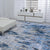 Handcrafted Silver and Blue Luxury Area Rug