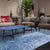 Handcrafted Blue and Multi-Colored Luxury Area Rug