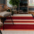 Handcrafted Red and Ivory Luxury Area Rug