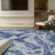 Handcrafted Silver and Blue Luxury Area Rug