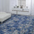 Handcrafted Luxury Ivory and Blue Area Rug