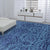 Handcrafted Luxury Light Blue And Dark Blue Area Rug