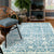 Elegant Handcrafted Blue and Beige Luxury Area Rug