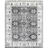 Elegant Handcrafted Gray and Ivory Luxury Area Rug