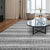 Luxurious Handcrafted Silver Area Rug