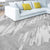 Luxurious Handcrafted White and Gray Area Rug