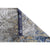 Luxurious Handcrafted Silver and Blue Area Rug
